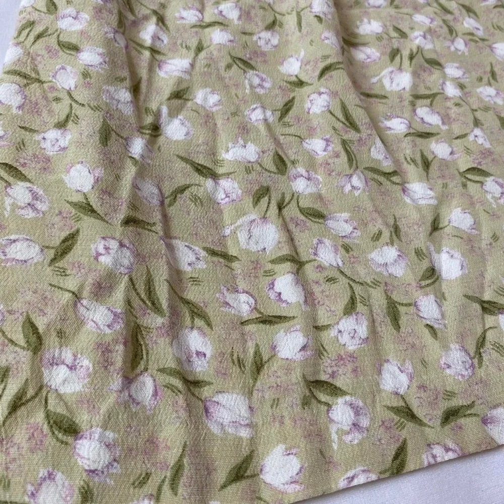Vintage floral laurel green midi/maxi dress - Picture 4 of 4